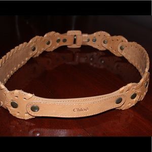 Chloe Brown Leather Belt